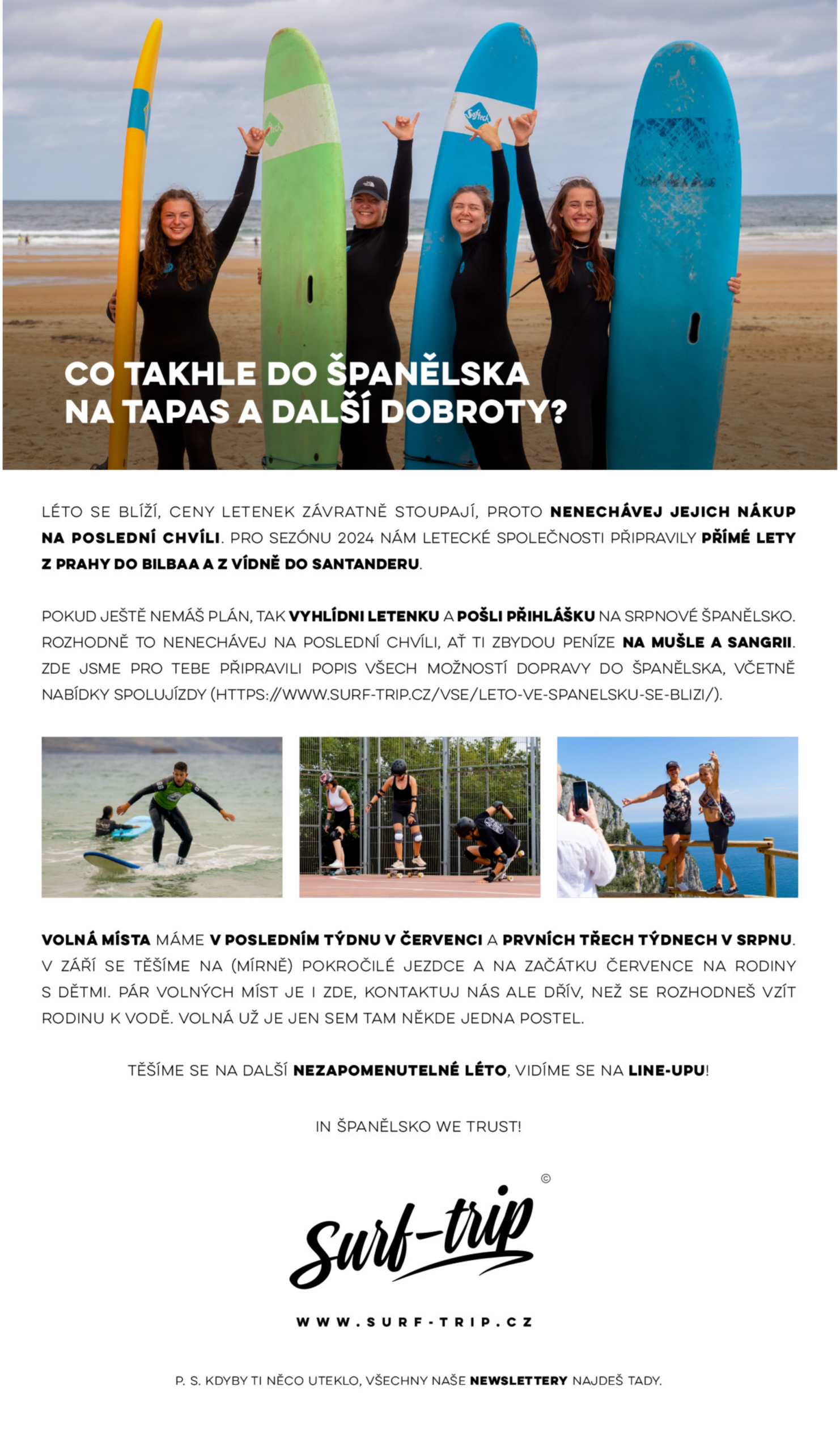 05/24 - Rezervuj pobyt ve Španělsku a užij si surfování!