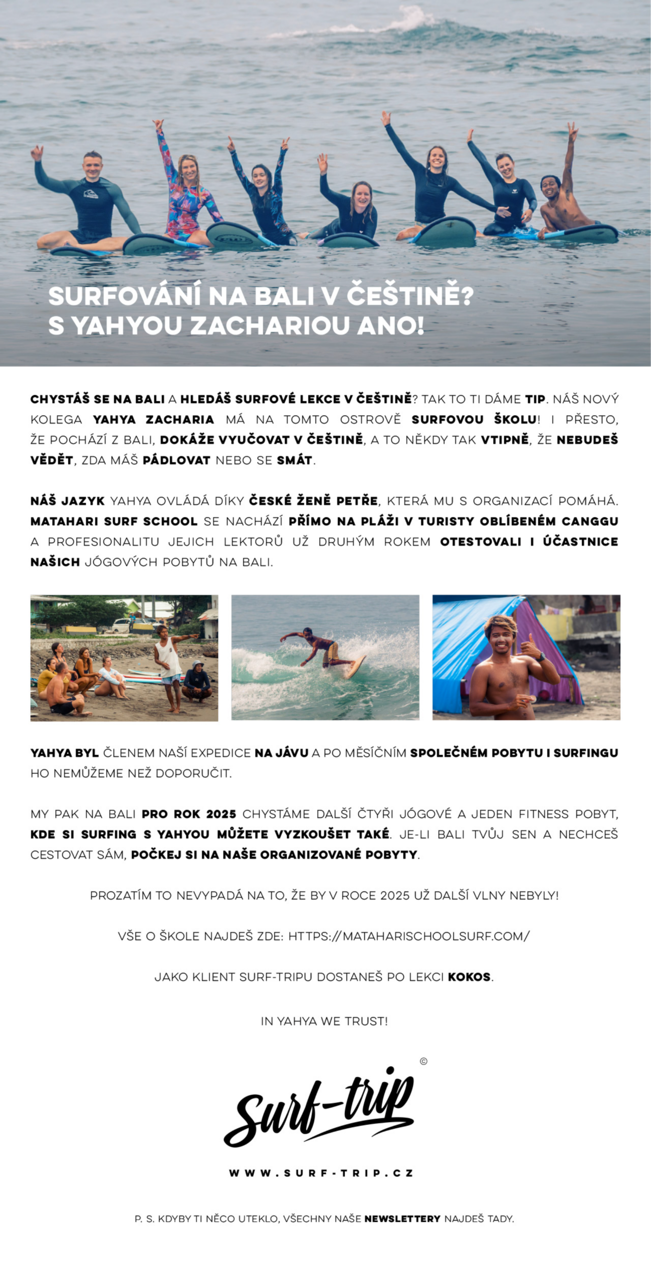 07/24 - Surf a Čeština na Bali: Perfektní Kombinace s Yahyou